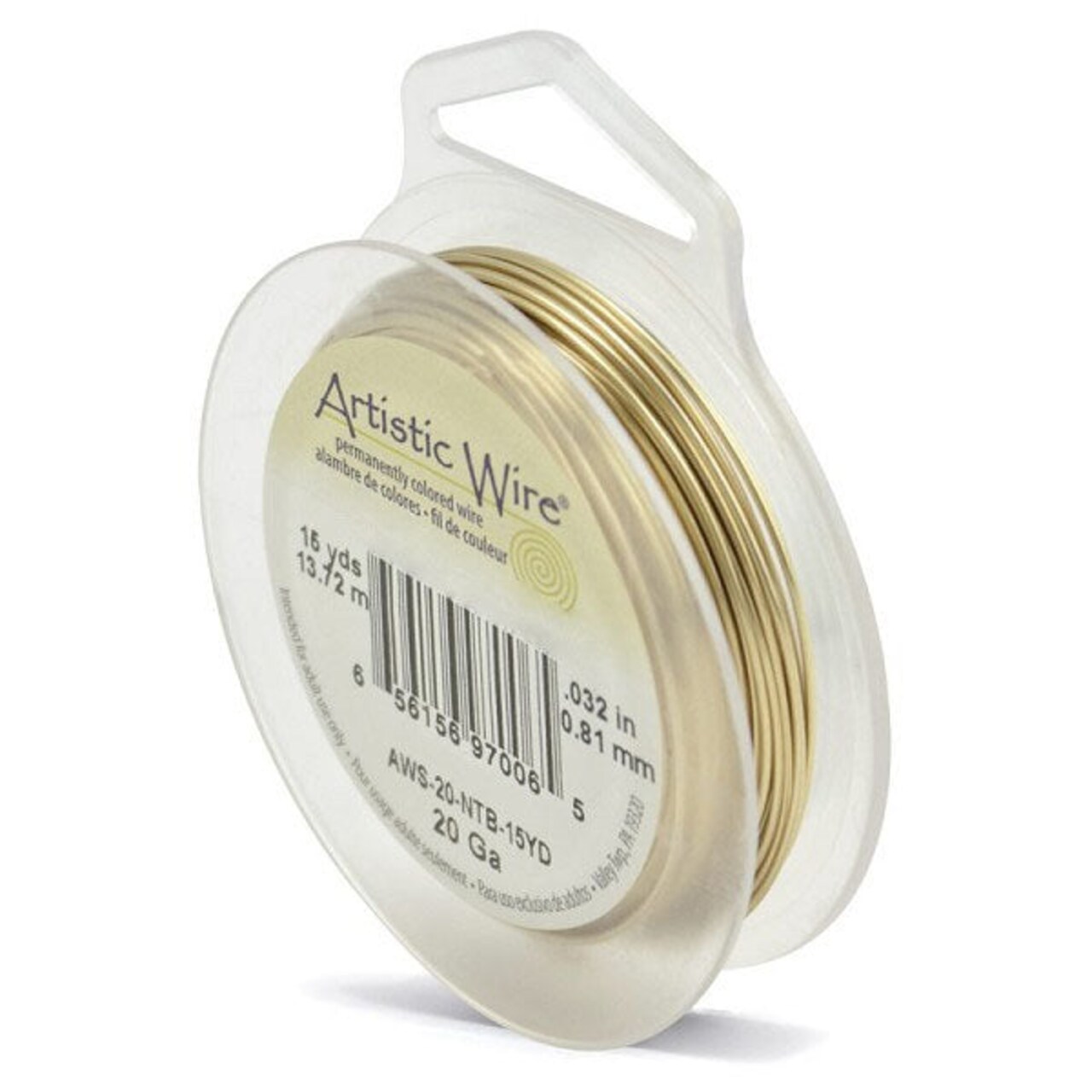 Artistic Wire Jewelry Wire Non-Tarnish Brass 20 Gauge (15 Yards)